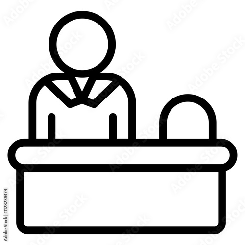 Waiters Line Icon