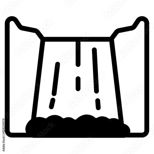 Waterfall Solid Icon