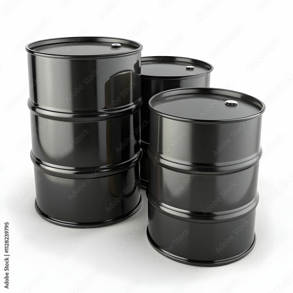 black oil barrel Isolated on Transparent Background black oil barrel Isolated on Transparent Background