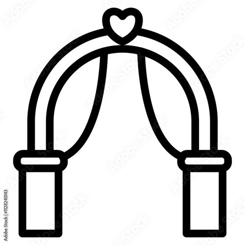 Wedding altar Line Icon