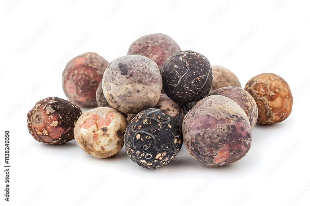 Heap of spices isolated on a white background. Top view. Heap of spices isolated on a white background. Top view.