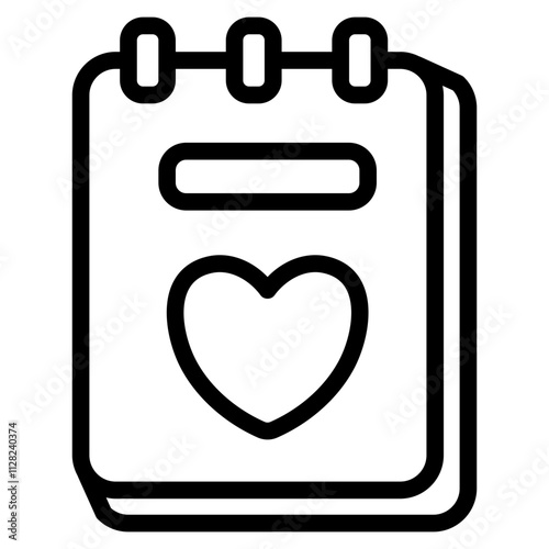 Wedding guest list Line Icon