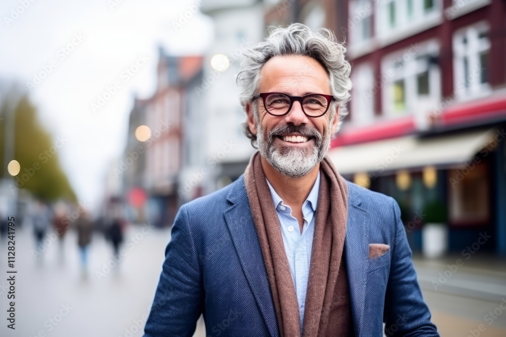 portrait of a senior man with eyeglasses in the city portrait of a senior man with eyeglasses in the city