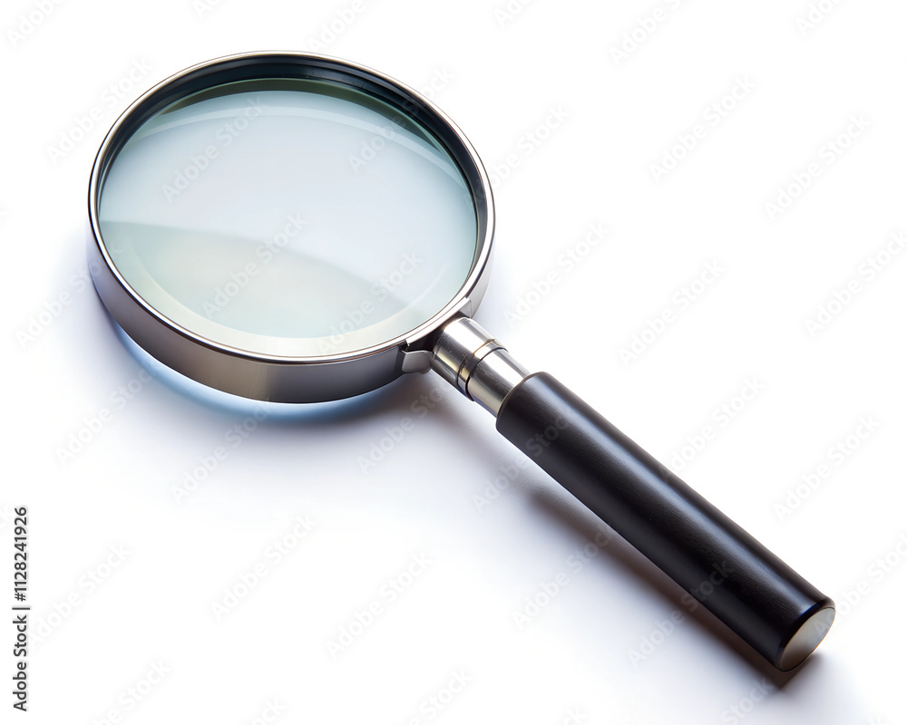Sleek Magnifying Glass with Black Handle – Ideal for Investigations and Fine Print Reading. Sleek Magnifying Glass with Black Handle – Ideal for Investigations and Fine Print Reading.