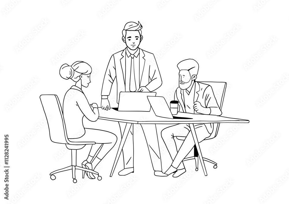 Modern Workplace Collaboration. Team Strategy Session. 