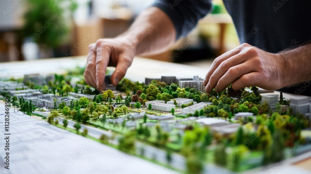 A civil engineer consults on the design of a sustainable urban development project, ensuring environmental compatibility A civil engineer consults on the design of a sustainable urban development project, ensuring environmental compatibility