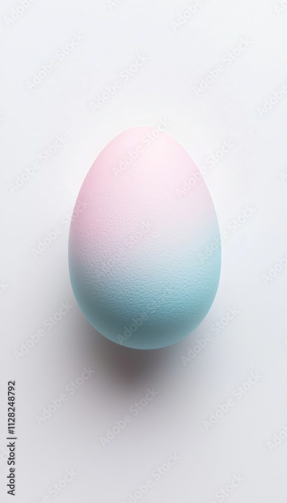 Minimalist Easter Card Template with Pastel Egg on White Background for Clean Design Minimalist Easter Card Template with Pastel Egg on White Background for Clean Design
