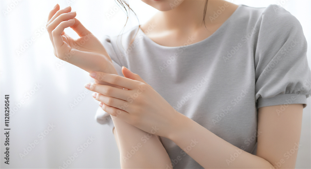 Fototapeta premium スキンケアのイメージ ビューティー 女性