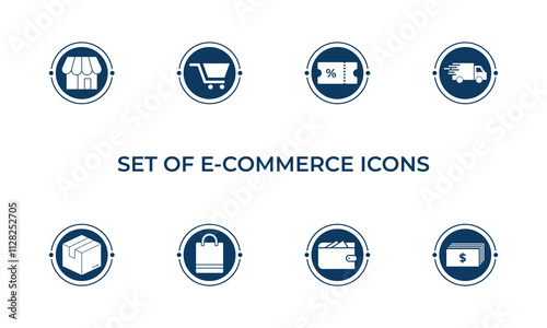 Set of E-commerce Icons Vector, Ecommerce Icon Set.