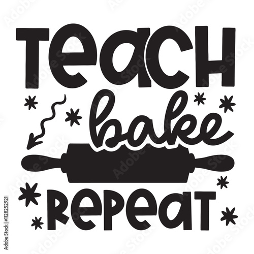 teach bake repeat pot Holder SVG Art & Illustration