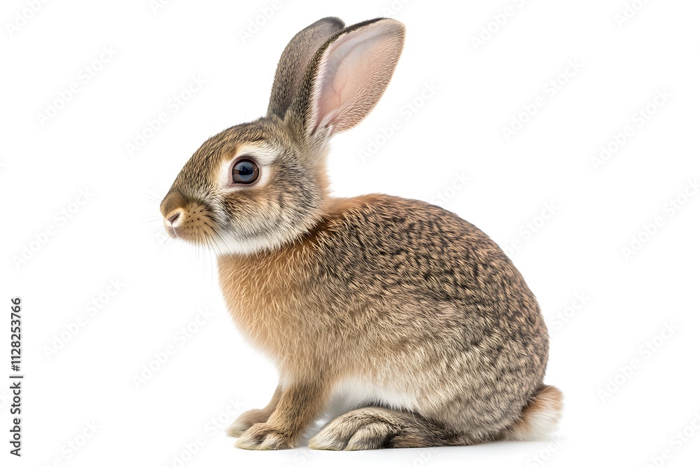 Adorable Bunny Rabbit Sitting Calmly Outdoors
