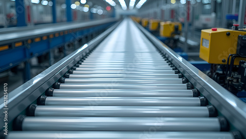 Wallpaper Mural Conveyor belt system in industry production line. Torontodigital.ca