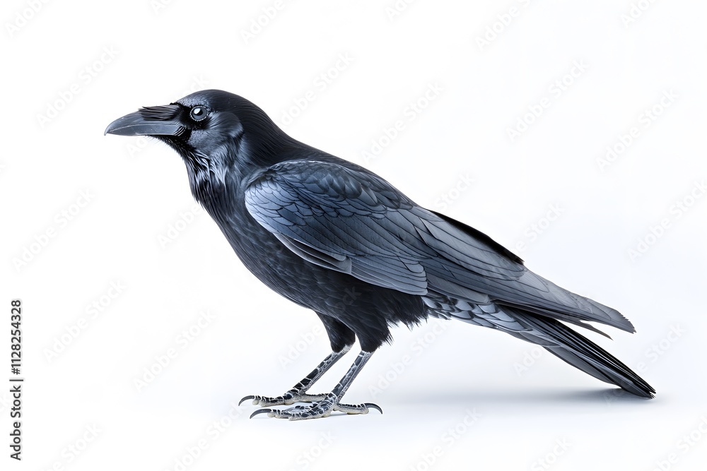 Majestic Raven: A Study in Black Feathers, Powerful Wings, and Keen Eyes, Wildlife Beauty. Majestic Raven: A Study in Black Feathers, Powerful Wings, and Keen Eyes, Wildlife Beauty.