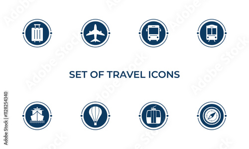 Set of Travel and Tourism Icons Vector, Travel and Tourism Icon Set.