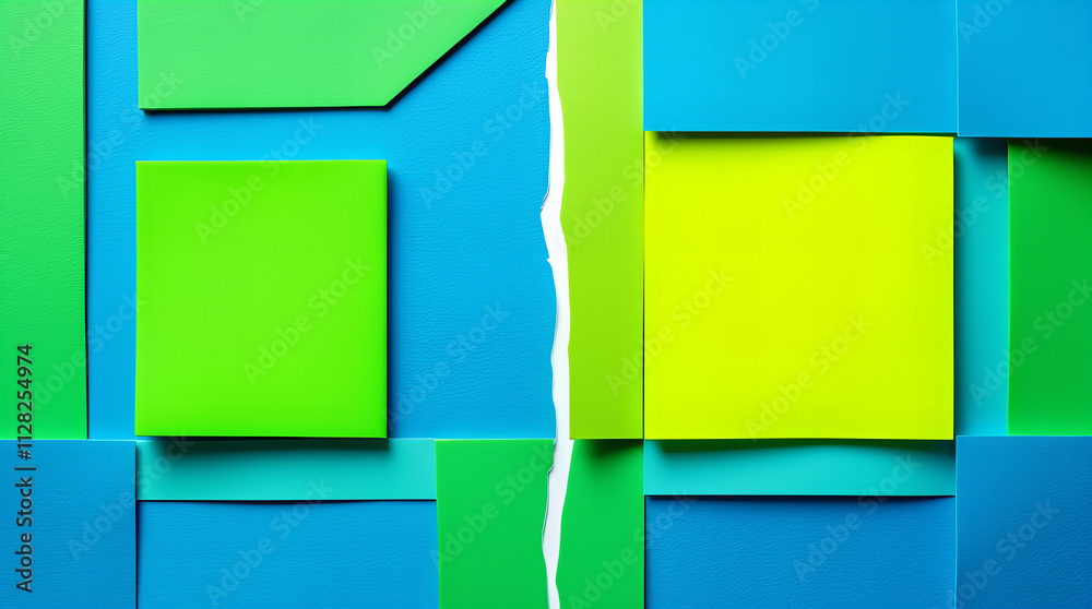 Abstract Blue and Green Paper Art with Vibrant Gradient Design Abstract Blue and Green Paper Art with Vibrant Gradient Design