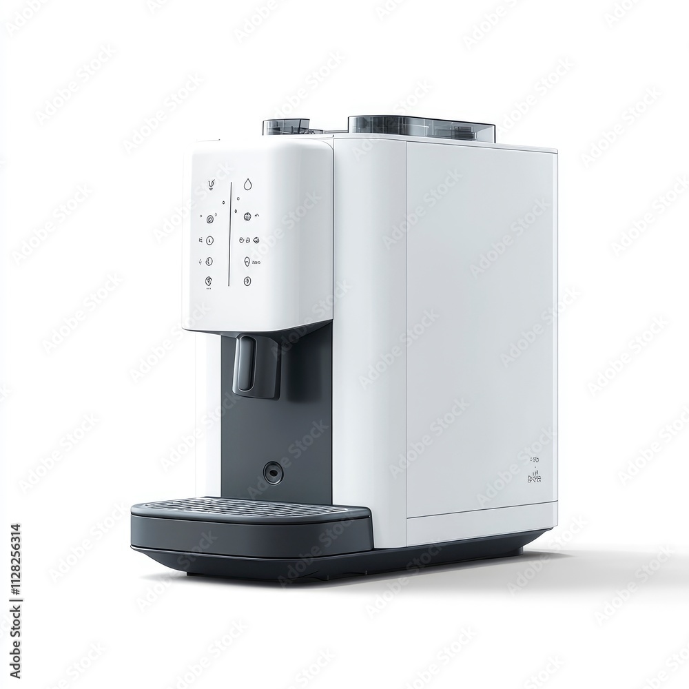 A modern coffee machine designed for brewing espresso and other coffee beverages. A modern coffee machine designed for brewing espresso and other coffee beverages.