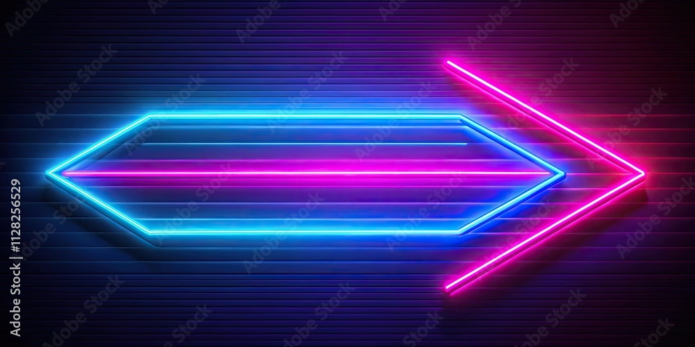 Glowing neon arrow background, perfect for futuristic design projects, neon, arrow, abstract, glowing, background,4k
