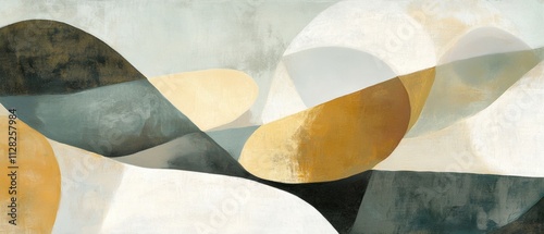 Wallpaper Mural Abstract Geometric Art with Soft Curves and Earthy Tones for Modern Home Decor and Creative Spaces â€“ Perfect for Wall Art and Interior Design Inspiration Torontodigital.ca