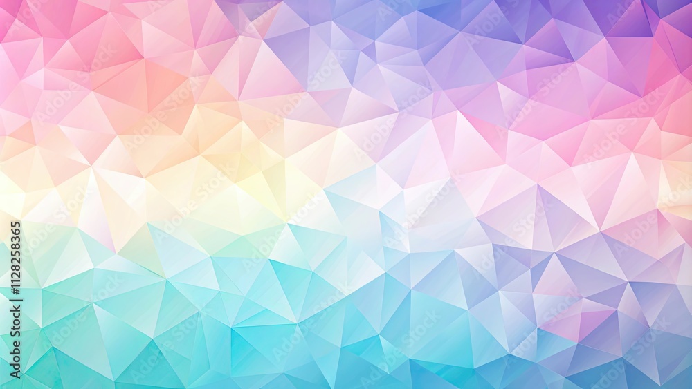 Obraz premium Soft pastel gradient color geometric shapes background, abstract,rendered, soft, pastel, gradient, color, geometric