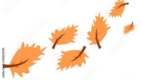 vector The dominant brown color of these leaves gives a warm and natural autumn impression, with slight shades of orange and yellow on the edges of the leaves, as if exposed to afternoon sunlight.