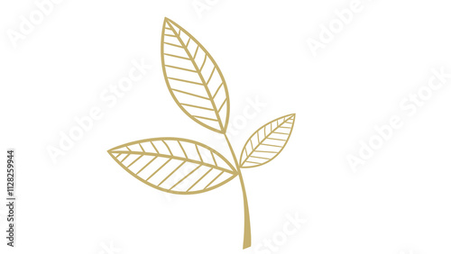 Vector illustration of gold leaves, with a shiny sheen that creates an elegant and luxurious impression. Symbolizing happiness, peace and hope for religious people celebrating the New Year moment