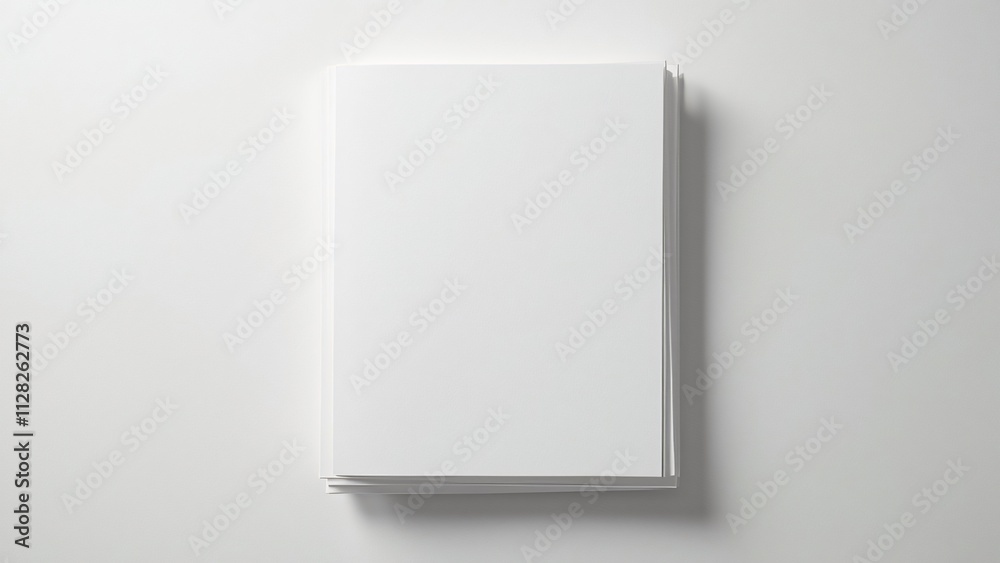 Pristine White Paper Mockup, Blank Sheets, Precise Edges, Infinite White Background – Perfect for Minimalist Designs and Branding Pristine White Paper Mockup, Blank Sheets, Precise Edges, Infinite White Background – Perfect for Minimalist Designs and Branding
