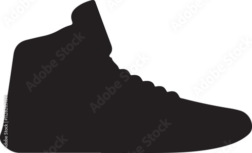 silhouette of a man, Shoes Icon silhouette vector style with white background