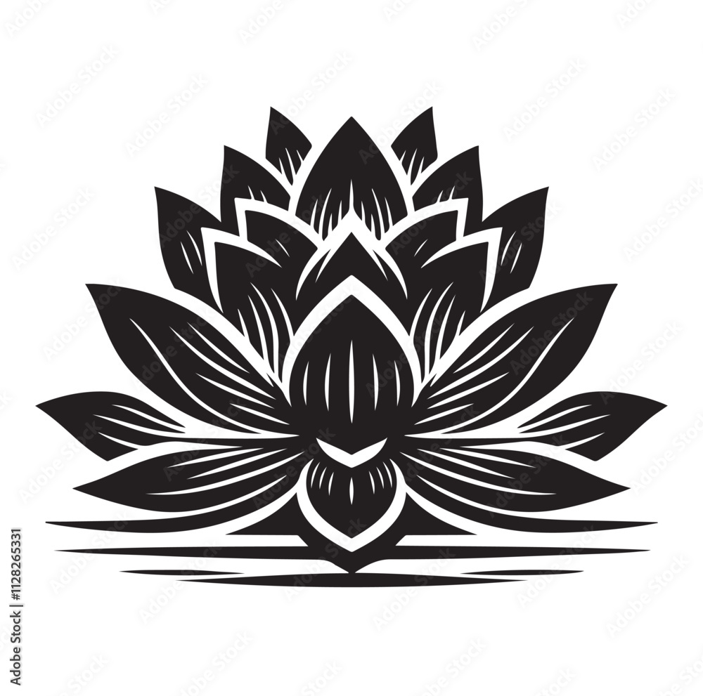 lotus flower silhouette vector illustration lotus flower silhouette vector illustration