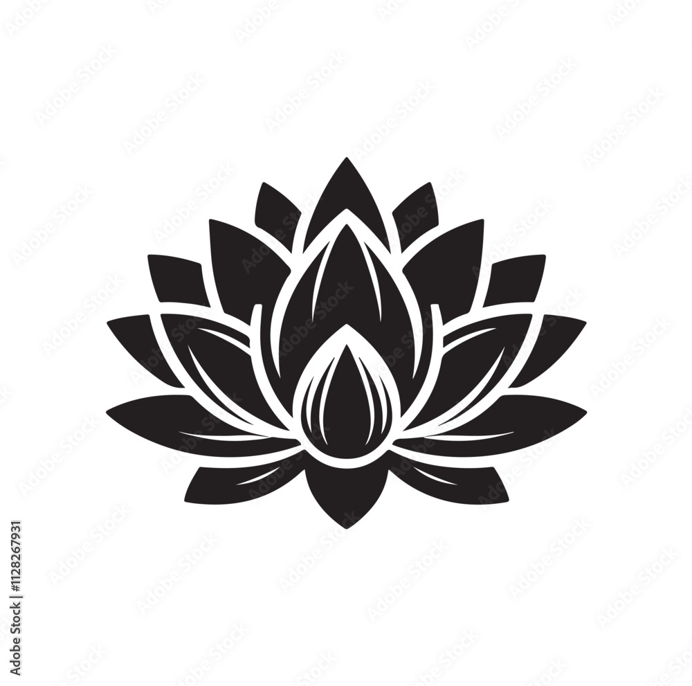 lotus flower silhouette vector illustration lotus flower silhouette vector illustration