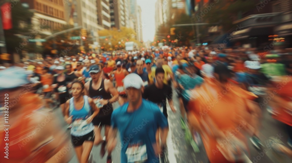 custom made wallpaper toronto digitalDefocused cameras capture the determination etched on the faces of those in the midst of the city marathon.