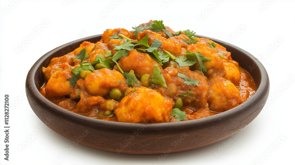 Delicious Aloo Matar Indian Curry Potato, Peas, Spices. Generative Ai. Delicious Aloo Matar Indian Curry Potato, Peas, Spices. Generative Ai.