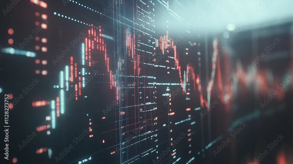 Digital Stock Market Data Display Screen Showing Financial Charts. Generative Ai. Digital Stock Market Data Display Screen Showing Financial Charts. Generative Ai.