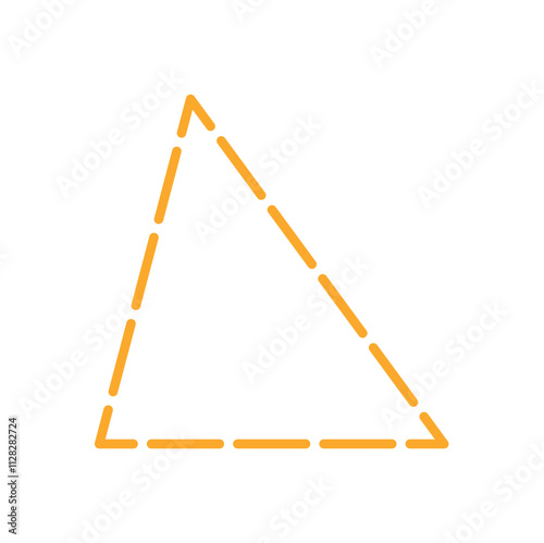 Triangular geometric shapes with dashed lines photo