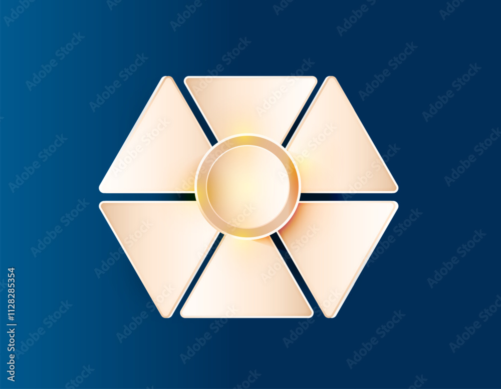 Round 3d template design Round 3d template design