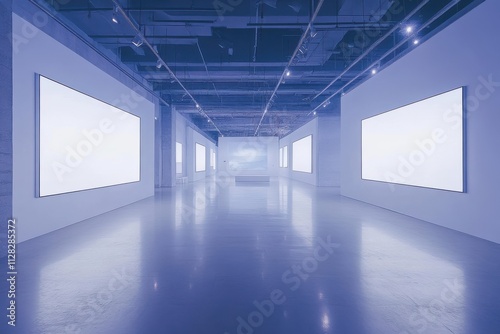 Minimalist Art Installation in Empty Gallery Space