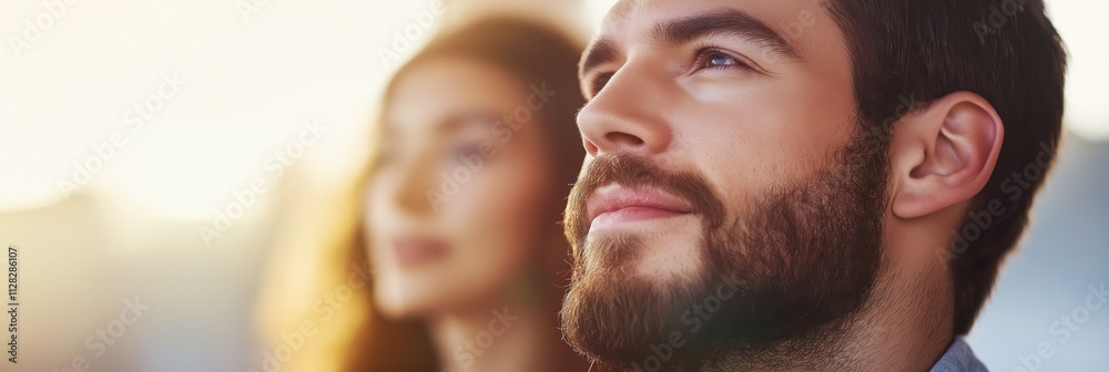 A thoughtful man and woman engage in a reflective moment, showcasing the beauty of human connection and the depth of emotions conveyed through shared experiences and thoughts. A thoughtful man and woman engage in a reflective moment, showcasing the beauty of human connection and the depth of emotions conveyed through shared experiences and thoughts.