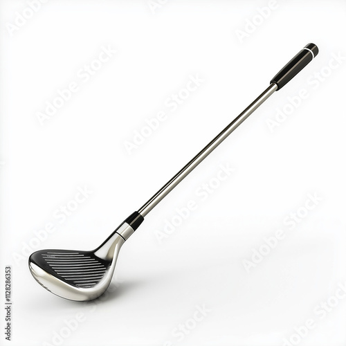 Shiny Golf Club Isolated on White Background, Sport Equipment. Generative Ai.