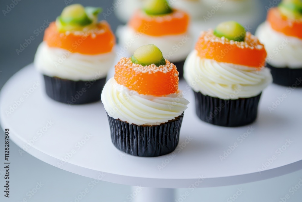 Deliciously Creative: Miniature Cupcakes Artfully Designed to Resemble Sushi Delights Deliciously Creative: Miniature Cupcakes Artfully Designed to Resemble Sushi Delights