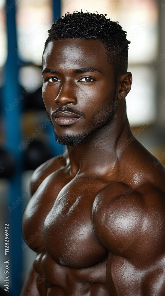 Portrait of a muscular man with a confident look Portrait of a muscular man with a confident look