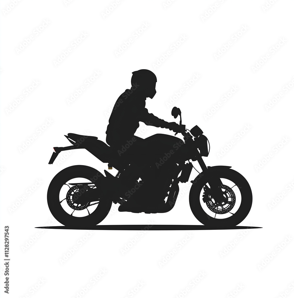man on motorcycle, Black vector illustration of a motorcycle rider, white background man on motorcycle, Black vector illustration of a motorcycle rider, white background