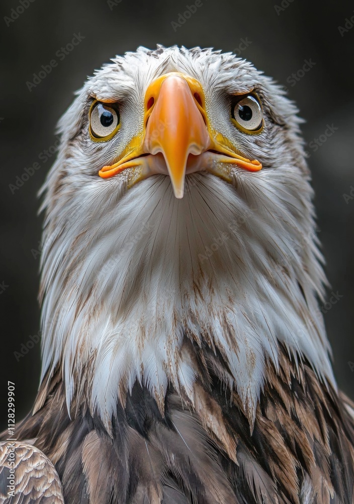 A close up of an eagle's face with its beak open A close up of an eagle's face with its beak open