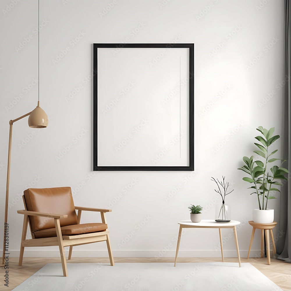Blank Picture Frame Mockup on Wall in Modern Interior, Artwork Template Mockup in Interior Design, Wooden Picture Frame Mockup on White Wall Minimalist – Pro Photo Blank Picture Frame Mockup on Wall in Modern Interior, Artwork Template Mockup in Interior Design, Wooden Picture Frame Mockup on White Wall Minimalist – Pro Photo