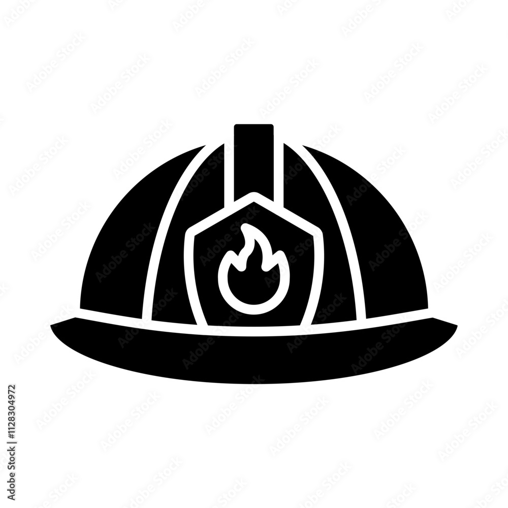 Naklejka premium Firefighter Helmet Icon