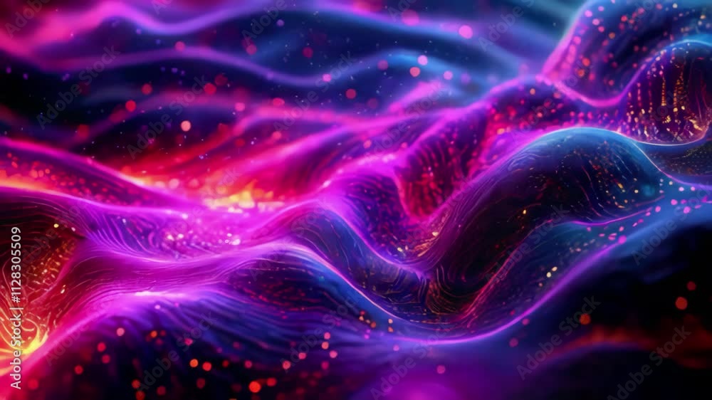 Abstract fantasy imaginary 3D landscape background waving slowly Abstract fantasy imaginary 3D landscape background waving slowly