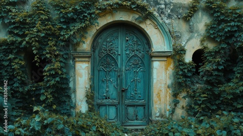 Enchanted Entrance: A Dreamy Archway Shrouded in Verdant Foliage