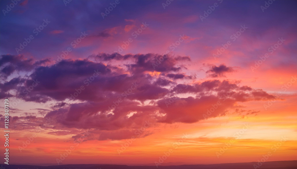 sunset cloudscape Panoramic with rich purple and pink tones blending into orange at horizon, tranquil evening sky view, natural dusk setting, soft wispy cloud formation, twilight backdrop sunset cloudscape Panoramic with rich purple and pink tones blending into orange at horizon, tranquil evening sky view, natural dusk setting, soft wispy cloud formation, twilight backdrop