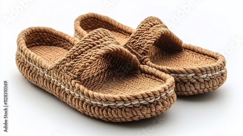 Lightweight baby espadrilles featuring breathable cotton upper and durable rubber sole ideal for warmweather outings isolated on white background photo