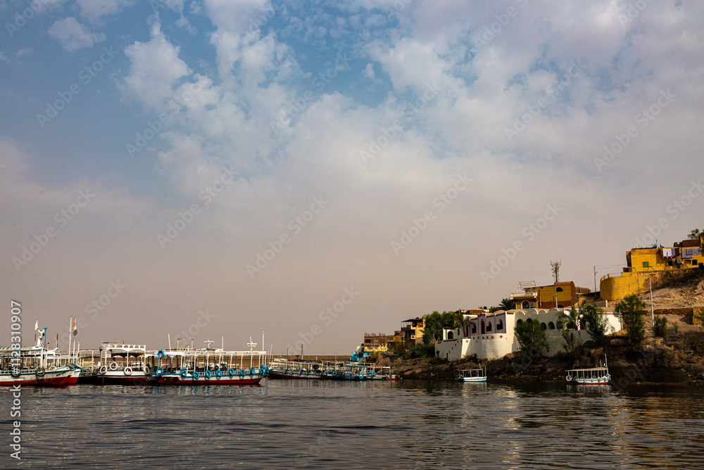Small harbor on Nile near Aswan