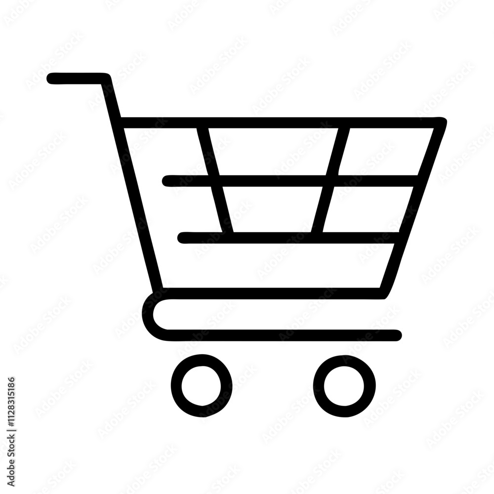 shopping cart icon, shopping vector icon, ecommerce vector icon - black outline icon of shopping cart symbolizing social media, Shopping and E-commerce in simple design. shopping cart icon, shopping vector icon, ecommerce vector icon - black outline icon of shopping cart symbolizing social media, Shopping and E-commerce in simple design.
