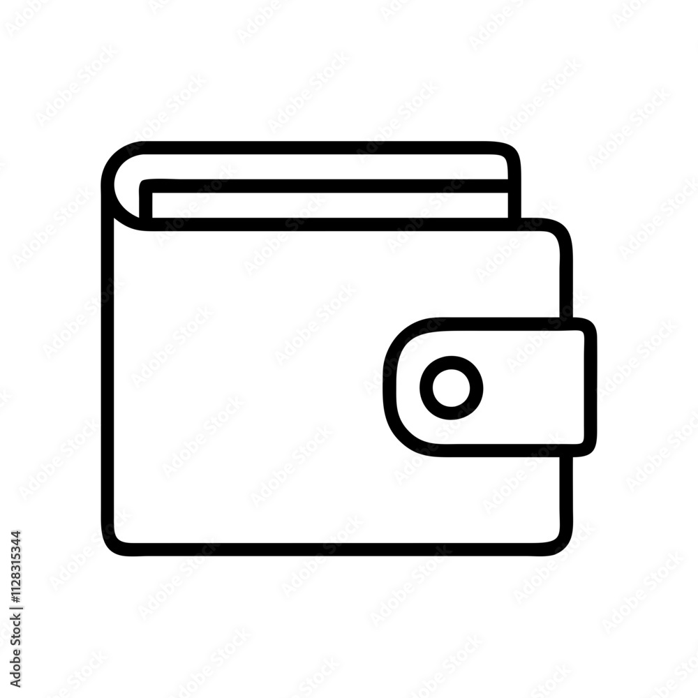 wallet icon, shopping vector icon, ecommerce vector icon - black outline icon of wallet symbolizing social media, Shopping and E-commerce in simple design. wallet icon, shopping vector icon, ecommerce vector icon - black outline icon of wallet symbolizing social media, Shopping and E-commerce in simple design.